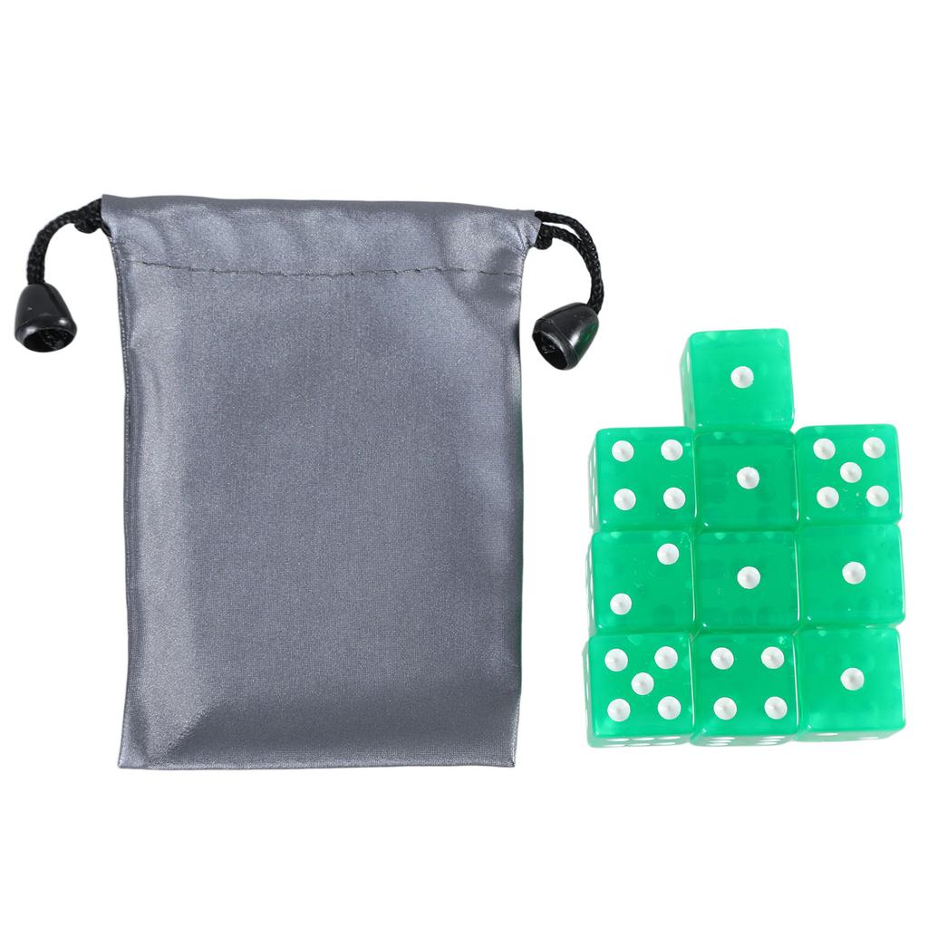 10Pcs 6 Sided Game Dices 19mm Square Corner Dices Set for Table Dices Game, Math Teaching Colorful Six Sided Dices Cubes