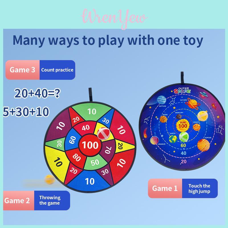 Large Double-sided Target For Cross-border Children's Dartboard Set Indoor Parent-child Game Toy With Sticky Balls