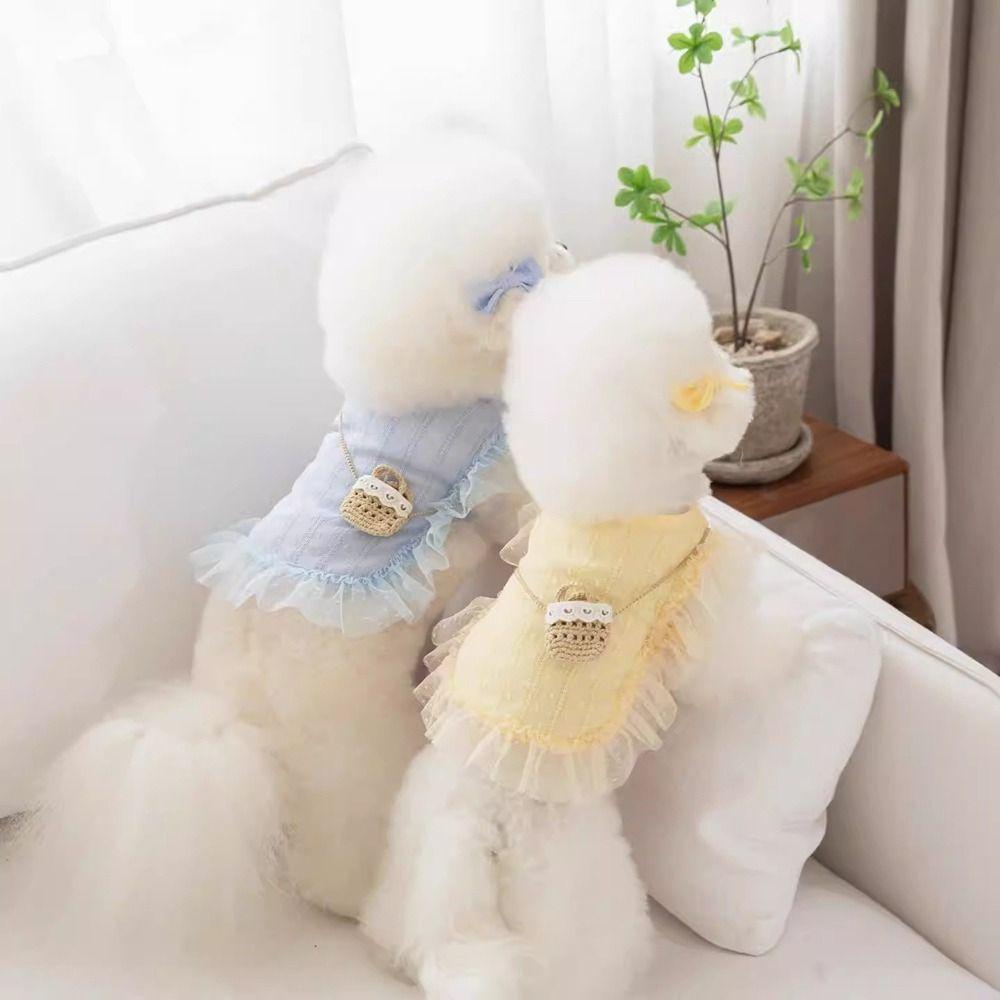 Comfortable Pet Lace Dress Breathable Dog Cooling Vest Cat Princess Skirt  for Dogs Cats