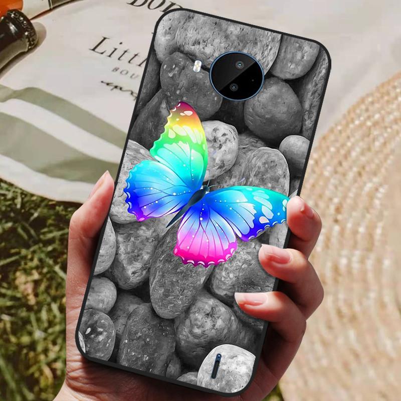 For Nokia C20 Case Soft TPU Silicone Cartoon Back Cover for Nokia C20 Plus Phone Cases TPU Black Bumper for NokiaC20 C 20 Plus