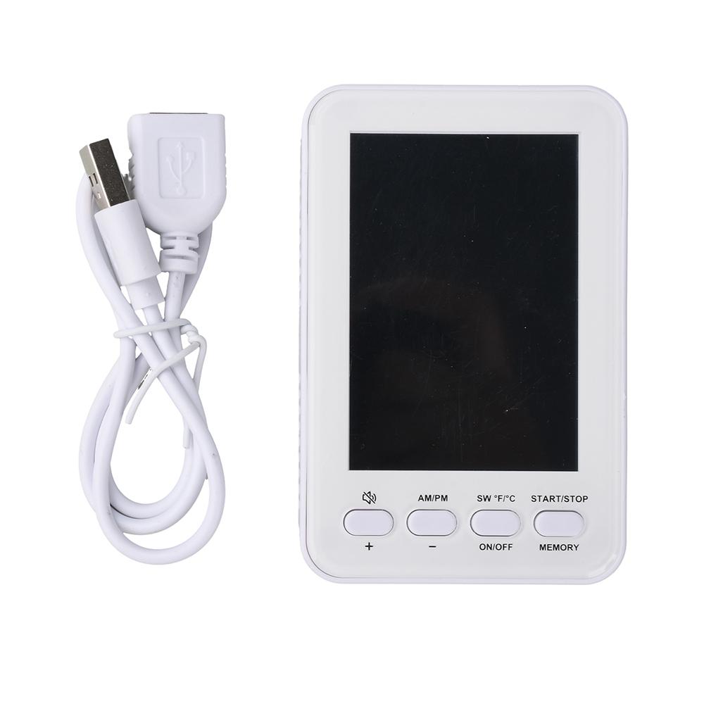 Professional 5 In 1 Portable Air Quality Detector Time Display CO Real Time Monitor Carbon Monoxide Alarm Temperature Humidity Sensors TypeC Charging