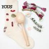 Wooden Darning Egg for Socks Repair, Shape Head Sock Hole DIY Embroidery Gadget Knit Mending Tool, Long Handle Darner Sewing Tool