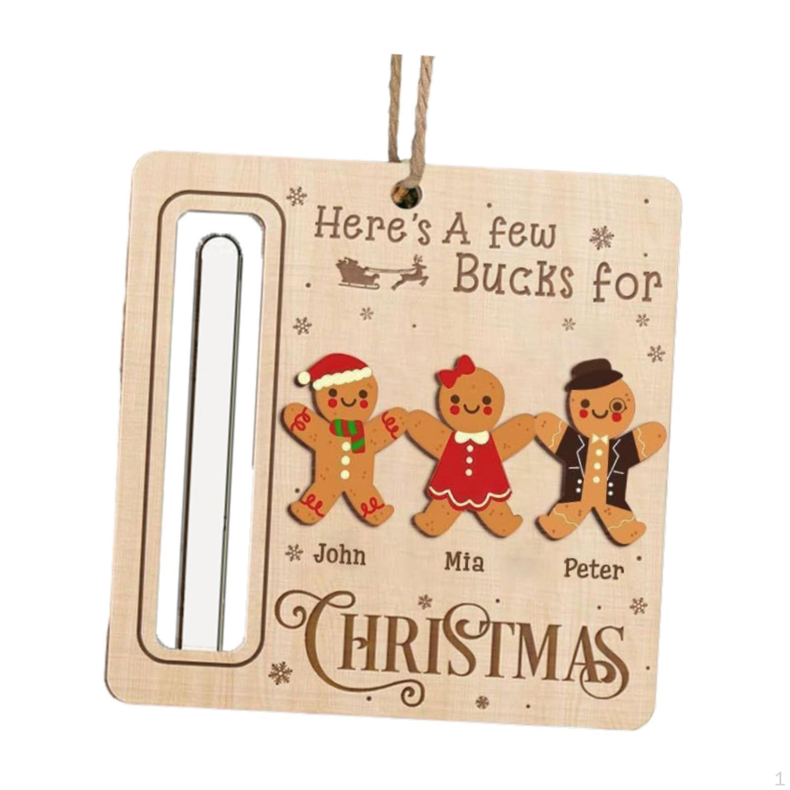 

Рождественский держатель денег, украшение для подарков, наличные 10x10 см, аксессуары, деревянный материал, ручная работа, праздник