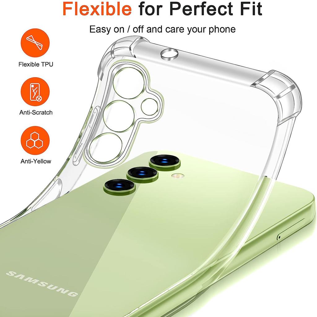 3 ks Průhledný kryt pro Samsung Galaxy A14 4G A04 A04s A24 4G A34 5G Silný Nárazuvzdorný Měkký Silikonový Kryt na Telefon pro Samsung A54 5G