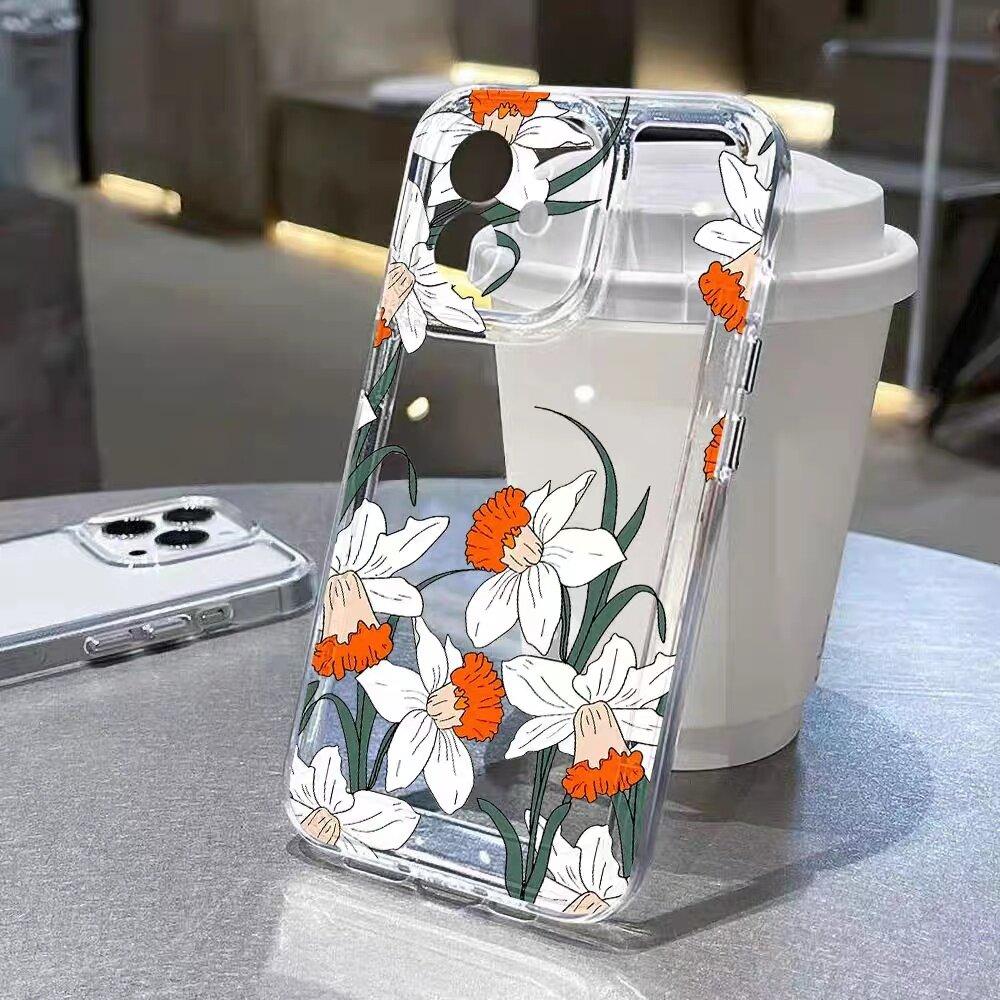 Case For Realme C75 C51 C53 C55 C65 C63 C67 C35 C21Y C25Y C15 C20 C30 C33 C11 C12 8 9 Plus 5 6 7 11 12 Pro cover Flower Soft
