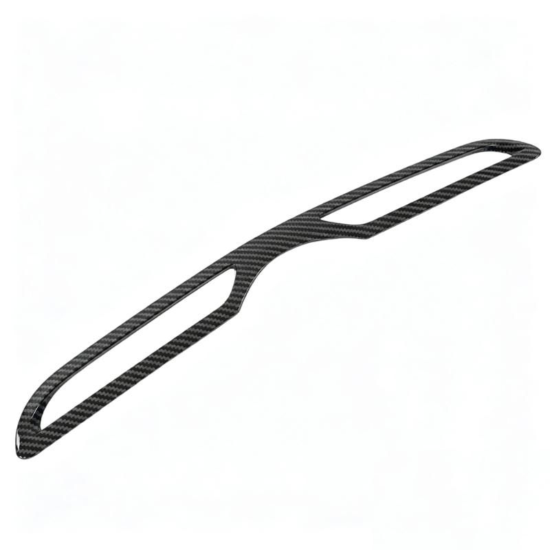 Center Panel Air Outlet Trim Cover Carbon Pattern ABS Accent Frame for Long Air Opening, Single Interior Detail for Cabin Styling Use