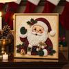 Holiday DIY Projects for Family Christmas Faux Pearl Painting Art Kit with Frame, Santa Stress Relief Crafting Activities Beads Craft Adults Beginner,