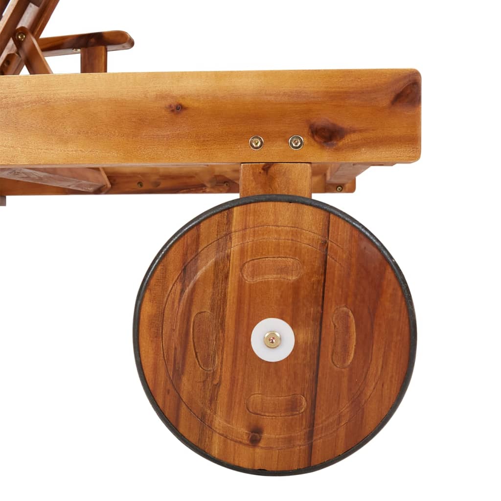 2 Piece Sun Lounger Set Solid Acacia Wood
