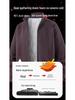 Herren High-Neck Weiße Daunenjacke: Strickmantel Pullover für Herbst/Winter 2025, Lässig und Übergröße.