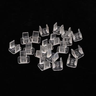 20 Stück Neonstreifen-Clip 6 x 12 mm/8 x 16 mm LED-Befestigungsclips aus ABS-Kunststoff LED-Befestigungsclips aus ABS-Kunststoff