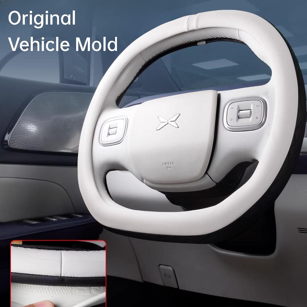 For XPeng G6 23-25 Car Steering Wheel Leather Cover Double Sided Anti-slip Interior Modification Accessories