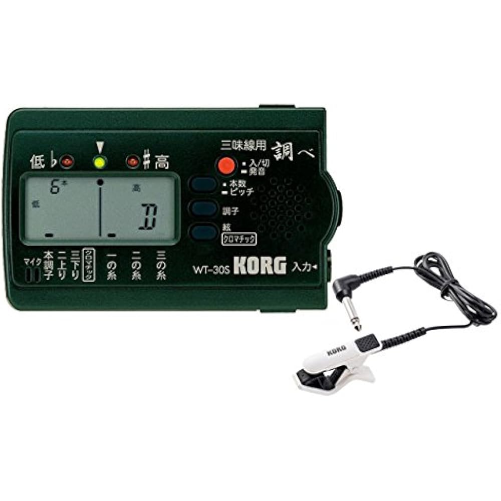 КОРГ (КОРГ) Набор: Тюнер для сямисена WT-30S + Контактный микрофон CM-300-WHBK