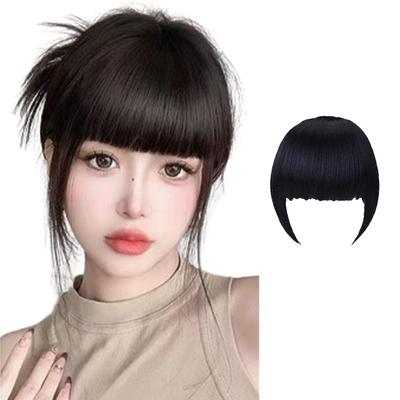 GFun Bangs Super Double Hair Small Fully Partial Point Site Dark Brown Wig, Full, Thick, Volume, Face, Natural, Hand-planted, Wig, Wig, Disguise,
