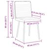 Dining Chairs 6 Pcs Light Grey Velvet