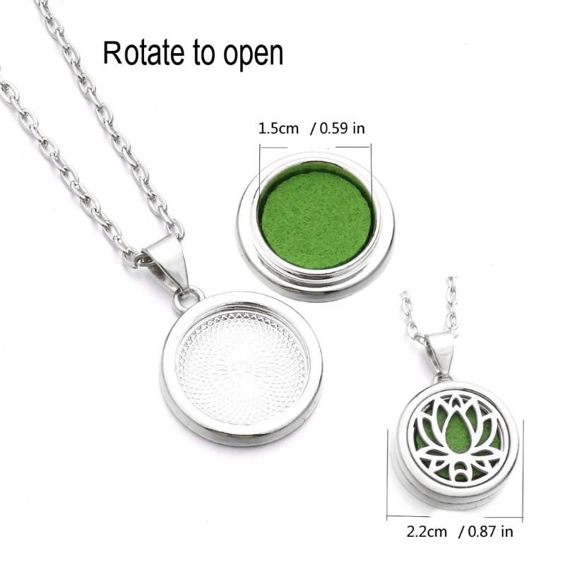 Scented Pendant Necklace Trees Of Life Essential Oil Diffuser Stainless Steel Neckchain with Lockets Pendant For Women