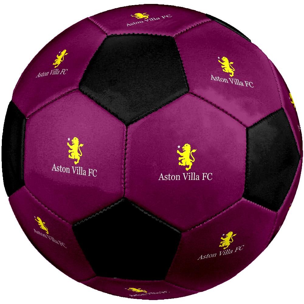 Aston Villa F.C Soccer Ball Colorful All Ages Machine Stitched PVC Competition Ready Durable High-Bounce.SIZE5