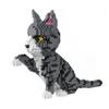 Variety of Pet Cat Models Building Blocks Toy:Captivating Cat Expressions, Fun Orange & Cow Patterns, Kid-Friendly, Unique Gift