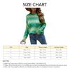 Rainbow Pullover Sweater Fashionable Drop Shoulder Round Neck Long Sleeve Women Pullover Sweater