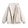 Unisex American-Style Hooded Fleece-Lined Winter Cotton Jacket with Faux Fur Trim