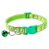Paw Print Pet Collar with Bell, Multiple Colors Available