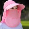 Anti-UV Sunshade Shawl Cap Wide-Brimmed Picking Tea Hat Portable Neck Protection Cap  Cycling
