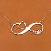 Fashion Customized Name Stainless Steel 18K Gold Plated/Rose Gold Plated Link Pendant Necklace Personalized Infinity Symbol Gift