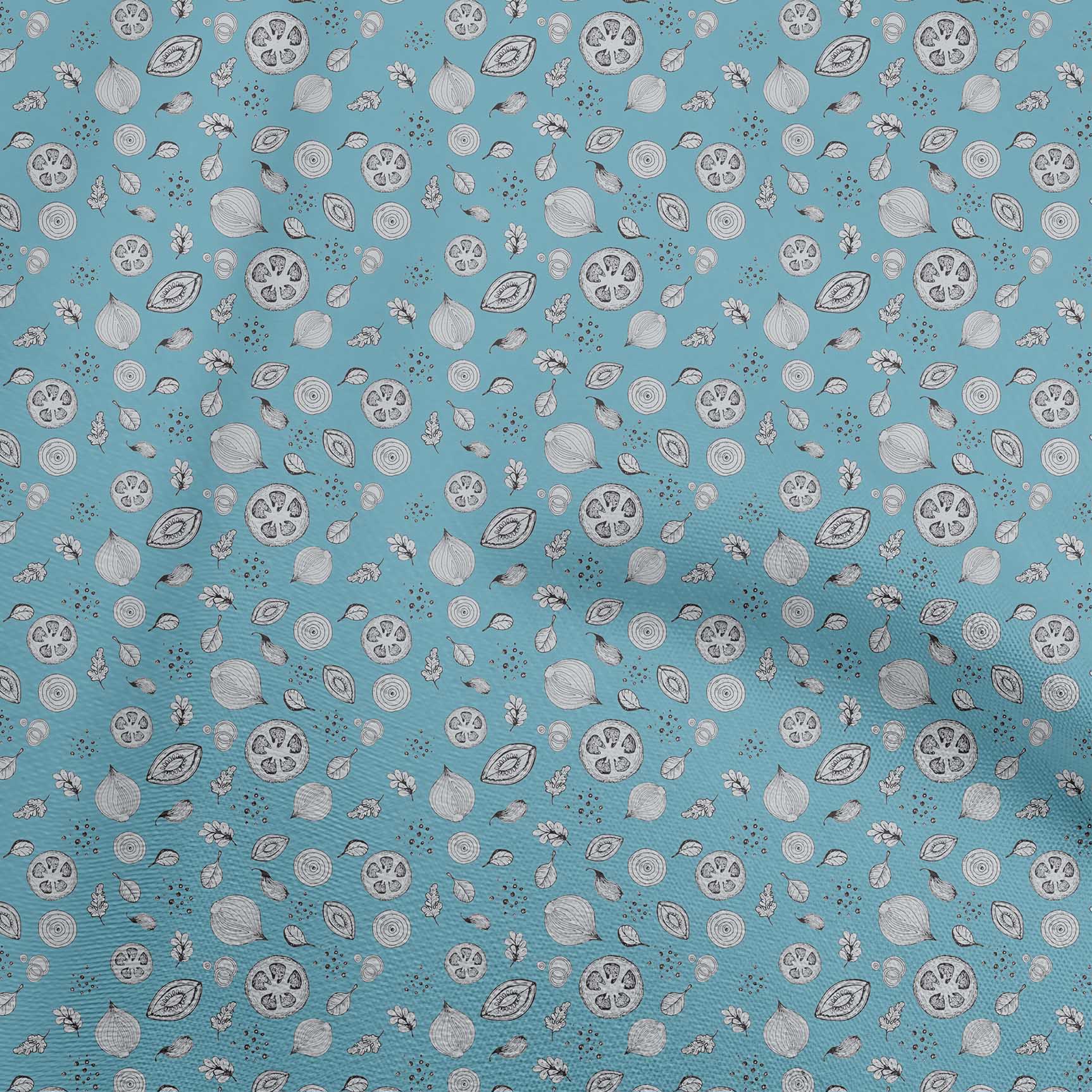 

OneOone Cotton Flex Світло-зелена тканина Фрукти Швейні Ремісничі проекти Принти на тканині 40 дюймів 42 Inch Wide - Viscose Chiffon бірюзовий колір синій