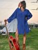 "Bamboo Cotton Long-Sleeve Beach Cover-Up Cardigan"