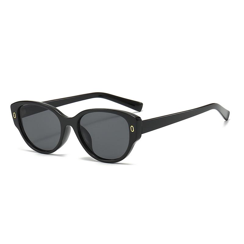 Pc Frame Round Sunglasses Women Men Cat Eye Vintage Brand Ellipse Sun Glasses for Male Shades Female Eyewear Anti-Glare