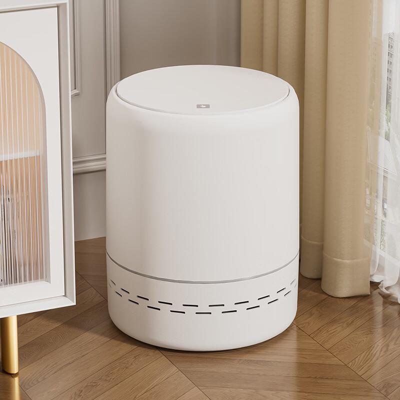 

Round Plastic Trash Can with Self-Sealing Lid