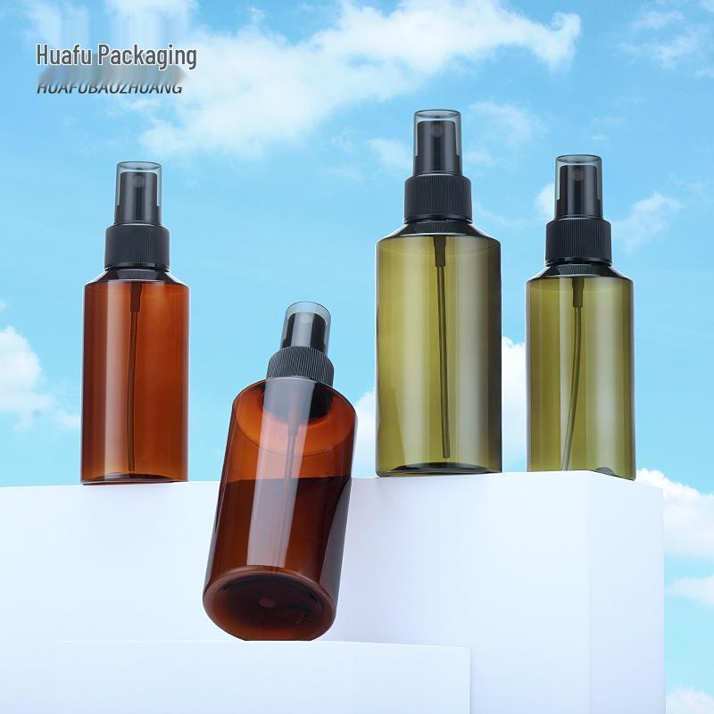 Amber Fine Mist Spray Bottle – 100/150ml PET Plastic for Cosmetics