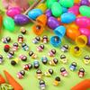 24 Pcs Easter Eggs Filled with Jesus Figurine Plastic Easter Colorful Eggs Religious Jesus Easter Basket Stuffers Party Favors