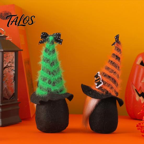 Unique Halloween Ornaments Gnome Decor, Cute Gradient Ghost Figurine, Faceless Statue Holiday Decorations for Party Shelf Table, Spooky Ornament Home