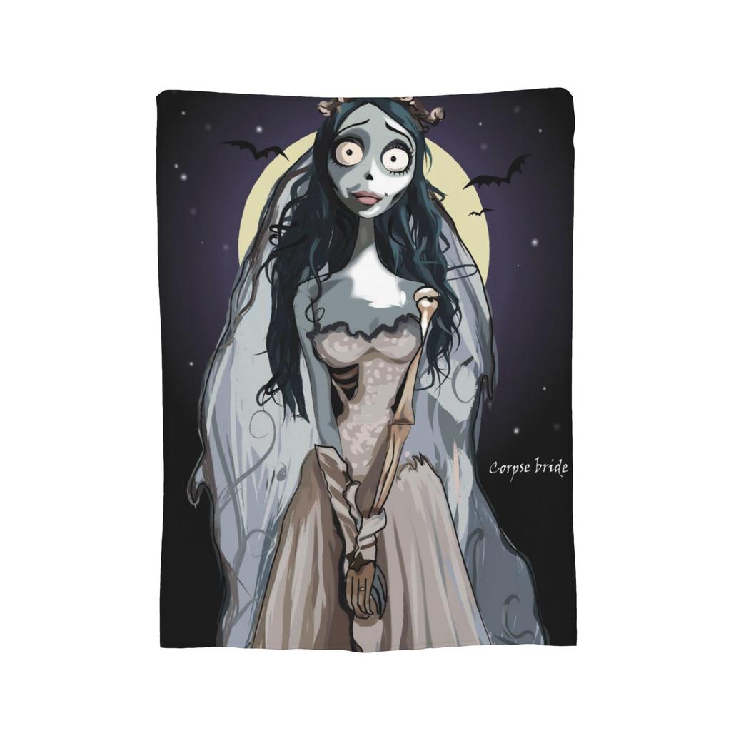 Corpse Bride Emily And Victor Blankets Fleece Summer  Multi-function Lightweight Thin Throw Blankets for Bedding Car Bedspread