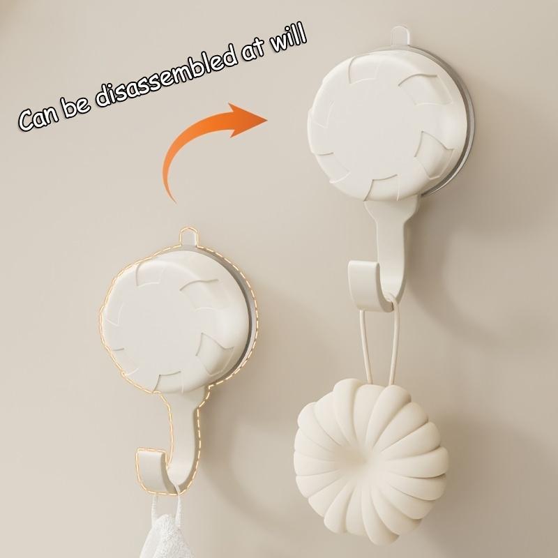 3 Strong Vacuum Suction Cup Hooks - Suitable for Bathroom and Bedroom Organization - Firm,Easy to Install, Wall-Mounted Storage