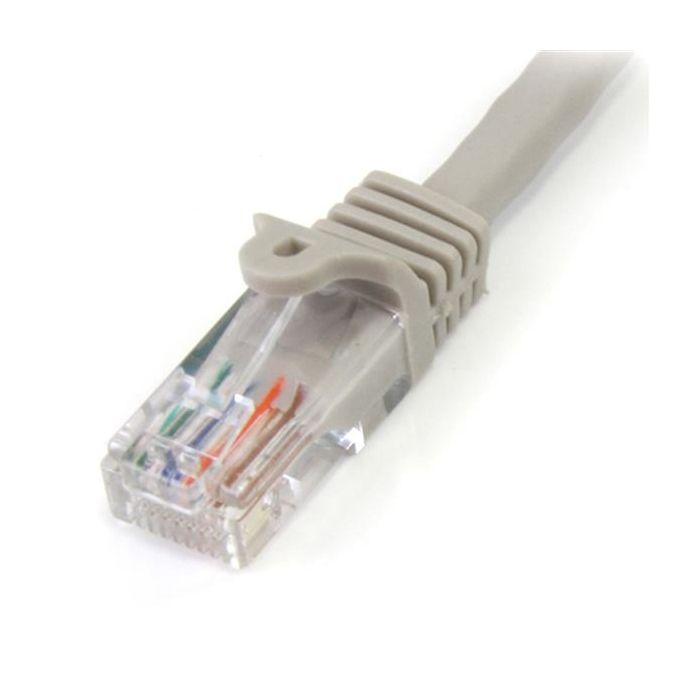 STARTECH Netzwerkkabel Cat5e UTP ohne Haken 1 m - Ethernet-Kabel RJ45 mit Knickschutz - M/M - Grau