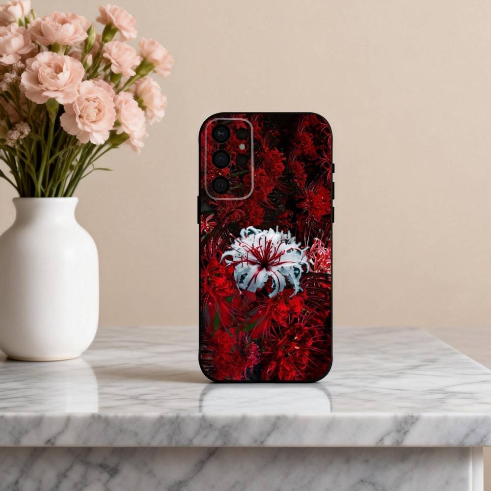 G-Ghoul R-Red Spider Lily Tokyo Phone Case For Samsung S25,S24,S21,S22,S23,S30,Ultra,S20,Plus,Others Soft Black Cover