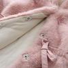 Winter Girls Coat Super Warm Mink Fur Padded Thickened Long Sleeve Hooded Coats Baby Kids Children Jacket Plush Outerwear
