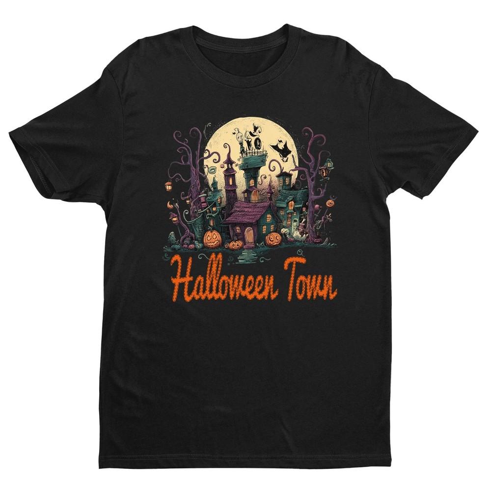 Футболка Хэллоуинтаун, Хэллоуинская футболка Comfort Colors, Ретро футболка Хэллоуинтаун XL