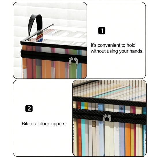 Clothes Storage Box, Durable Clear PVC Storage Bins, with Reinforced Handles Double Zipper Design, Large Capacity Moisture-Proof Organizer Bags