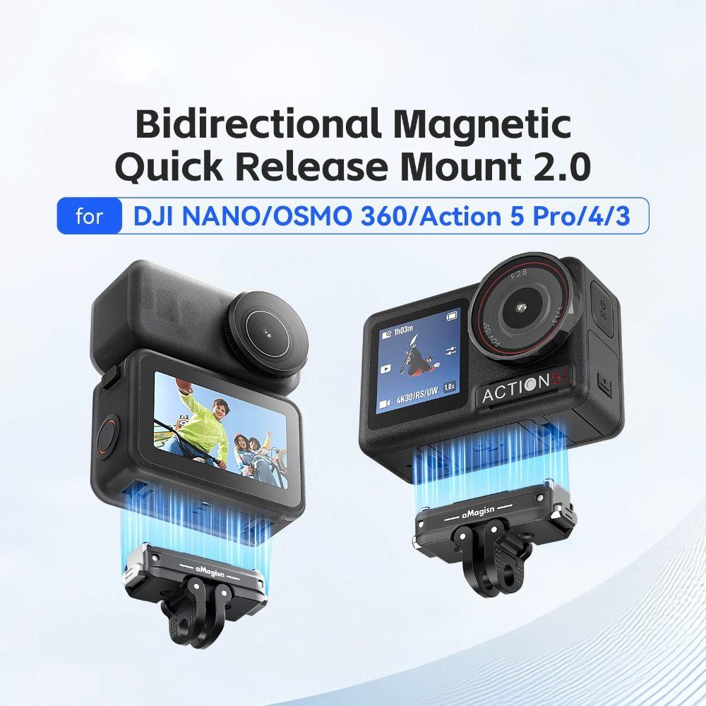 Foldable Magnetic Mount Adapter for DJI Osmo Nano/Osmo 360/Action 5Pro 4 3