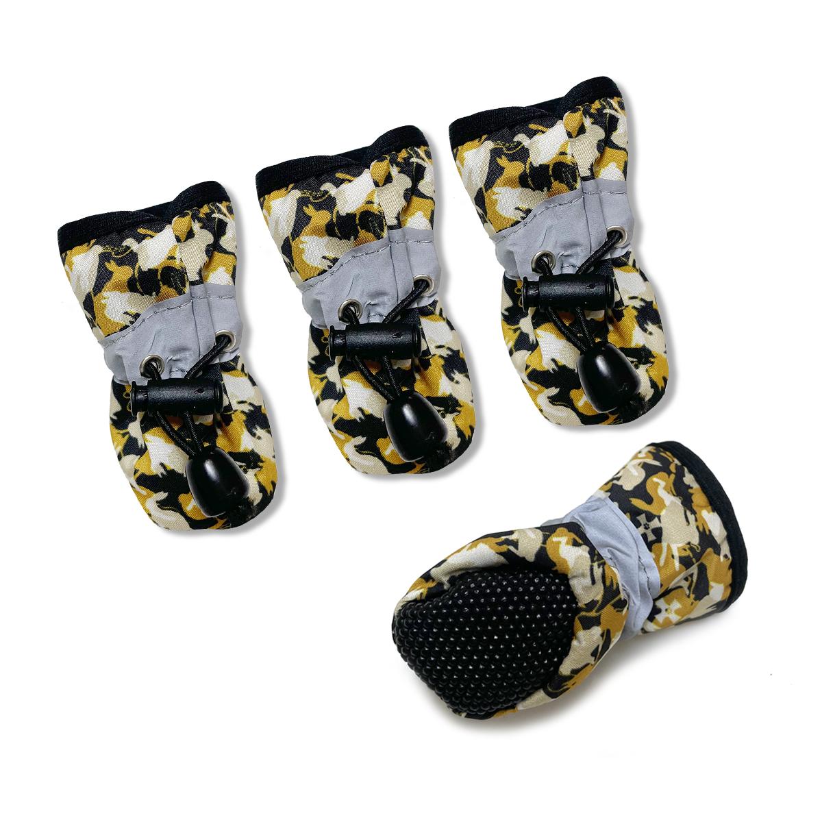 

Взуття для собак великих порід з принтом, черевики для середніх собак, захисники лап, для гарячого тротуару влітку, водостійкі в дощову погоду, Ou L жовтий