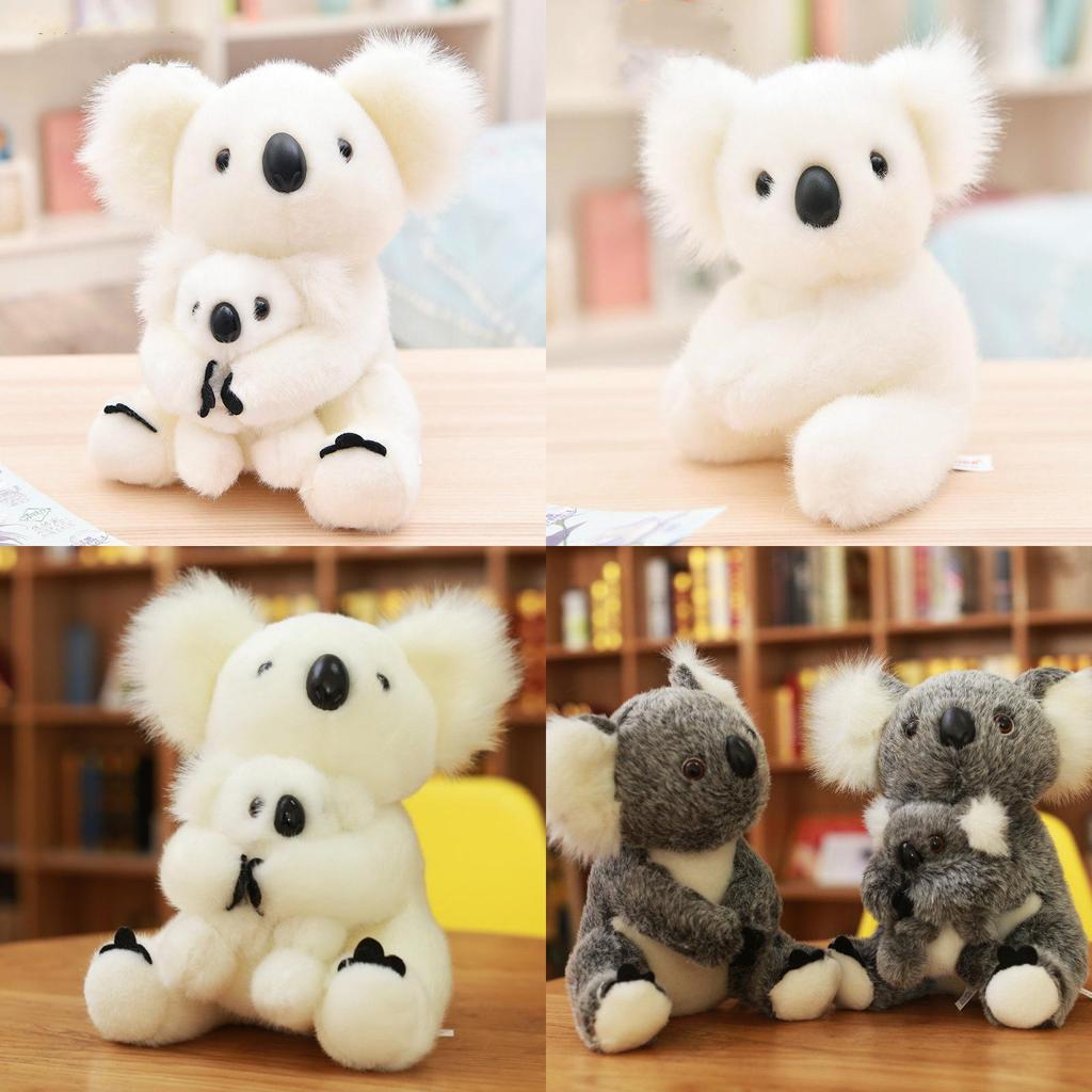 Adorable Koala Bear Plush Toys Featuring Sitting Mother And Baby Stuffed Dolls