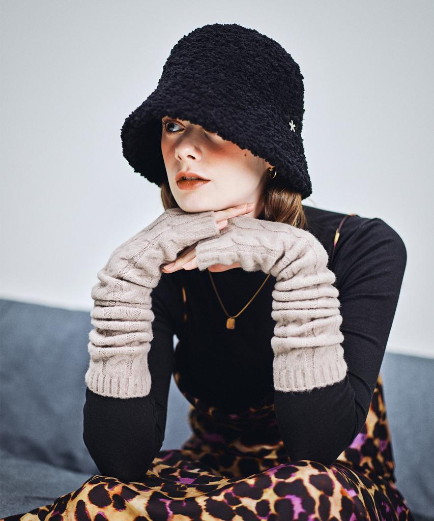 Elkebeullum Ek Towel Black Bucket Hat