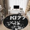 1pc KISS Rock Office Round Area Rug, Under Office Chairs Bedroom Living Room Home Decor  A1016303
