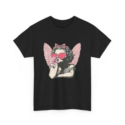 Cupid Valentine Day T Shirt Vintage Blowing Bubble Cute