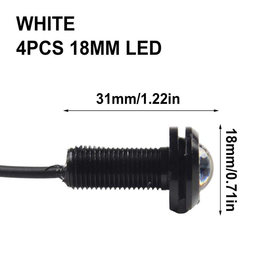 4Pcs Front Grille Lamps Car Bumper Grill Hood Lights Kit For Ford SVT Raptor Style LED White Grille Lighting Set