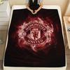 Koc Flanelowy z Nadrukiem Man Utd, Wysokiej jakości, Wygodny na Wszystkie Pory Roku, Wystrój Domu, Ciepło i Komfort