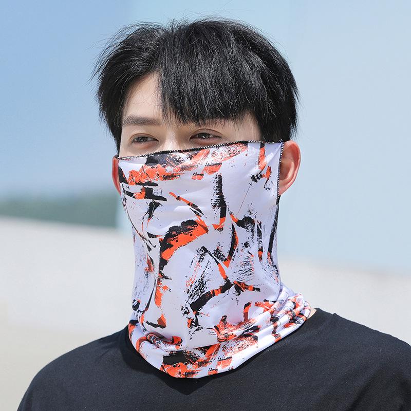 Unisex UV Protection Breathable Face Mask & Neck Gaiter with Ear Loops for Summer Cycling