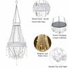 Modern Design Solar Chandelier Crystal Acrylic LED Solar Light Solar Hanging Lantern  Pergola